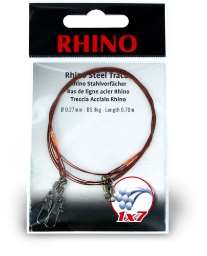 0,33mm Rhino Steel Trace 1x7 0,3m 13kg 2 pieces