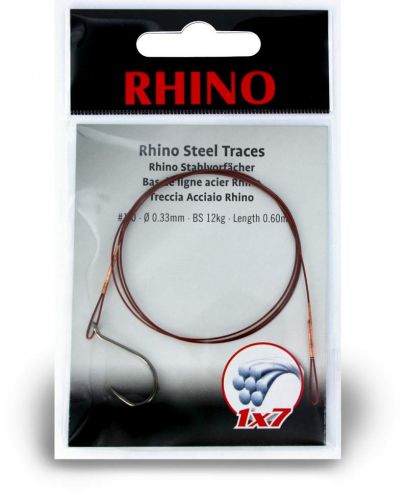 #1/0 Rhino Steel Trace 1x7 12kg 0,33mm 1 pieces 0,6m