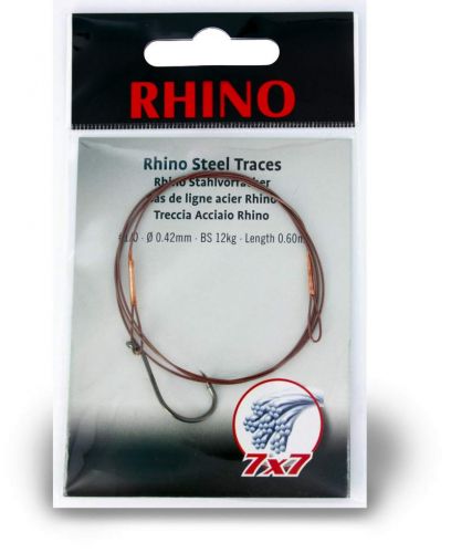 #2 Rhino Steel Trace 7x7 8kg 0,38mm 1 pieces 0,6m