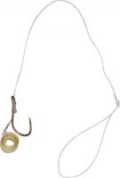 #16 Feeder Method hook-to-nylon with pellet band bronze 6lbs 0,18mm 10cm 8 pieces